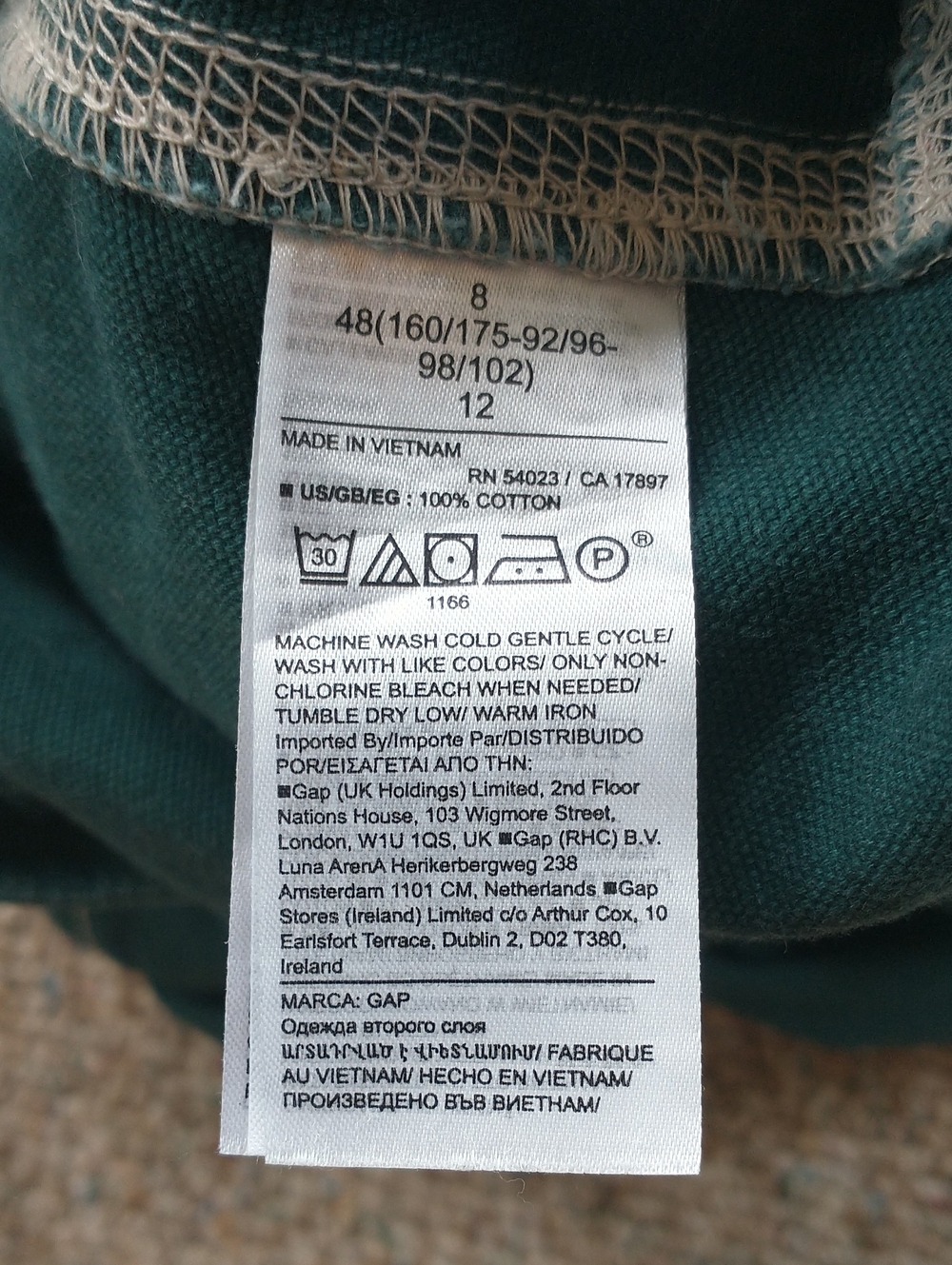 GAP Carpenter Pant Canvas 100% Cotton Size 8 - Picture 5 of 8